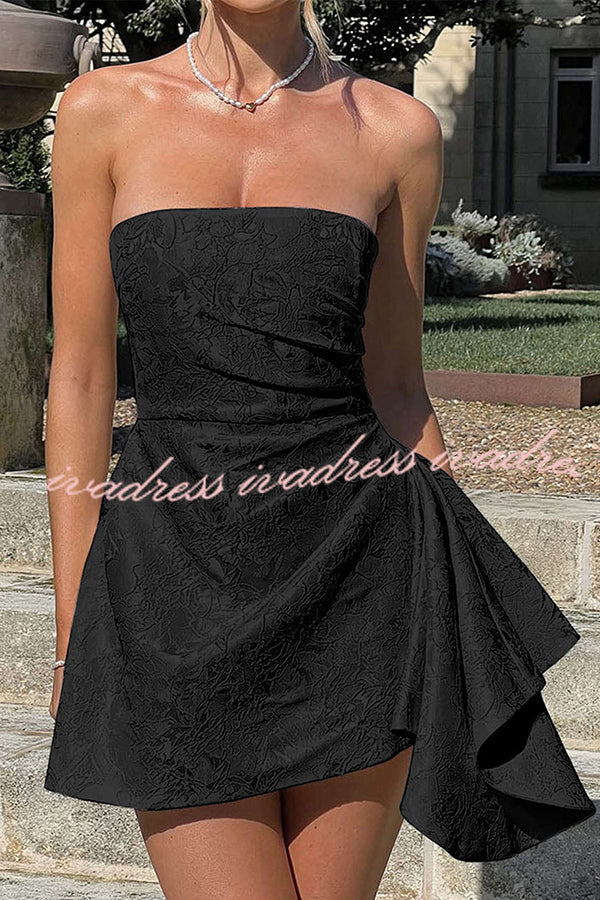 Jacquard Elegant Off-shoulder Backless Fitted Mini Dress