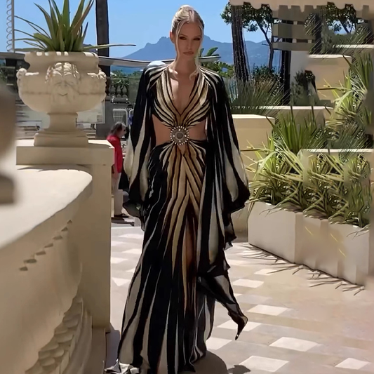 Cutout Printed Dress