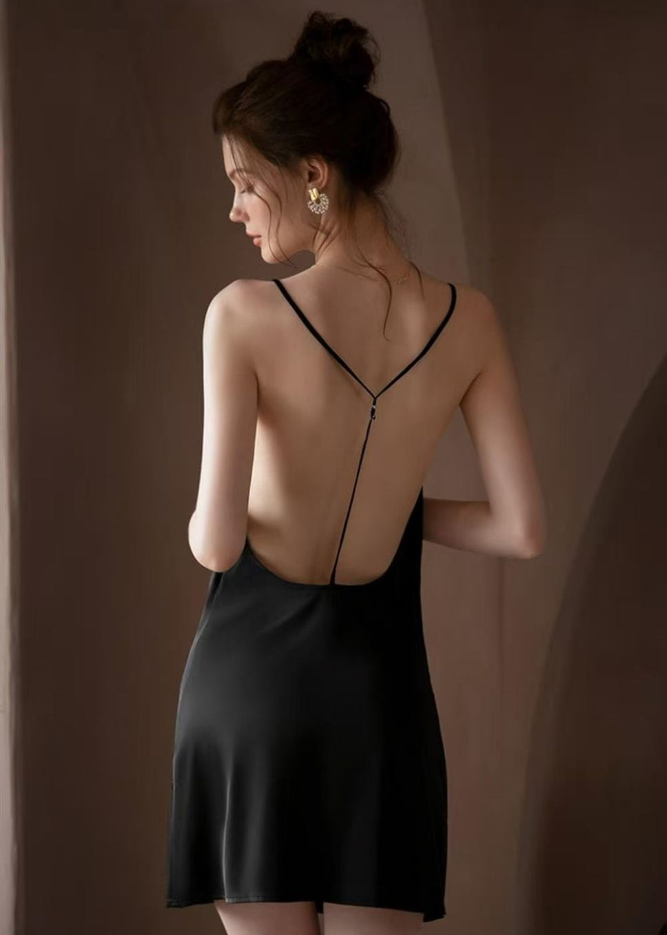Blush Muse - Satin Backless Slip Dress