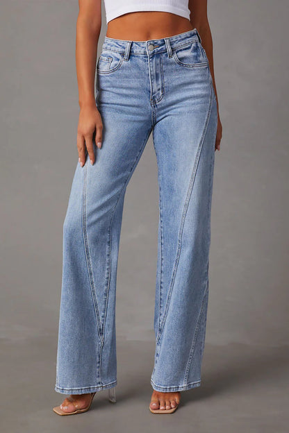 High-Waisted Wide Leg Jeans