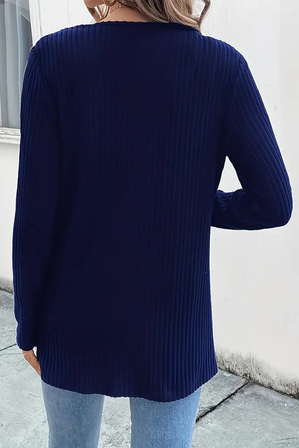 Bohemian Style Floral Edge Long Sleeve Casual Knitted Cardigan