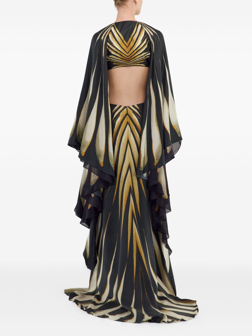 Cutout Printed Dress