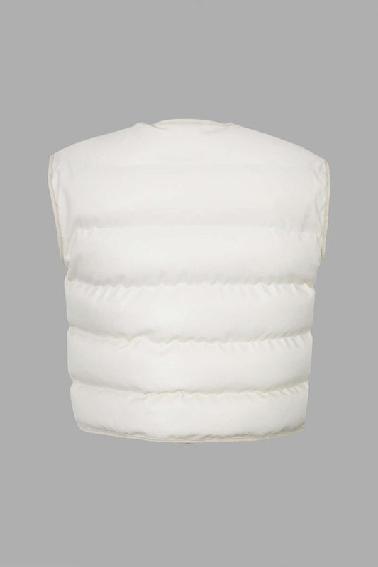 Buttoned Puffer Vest