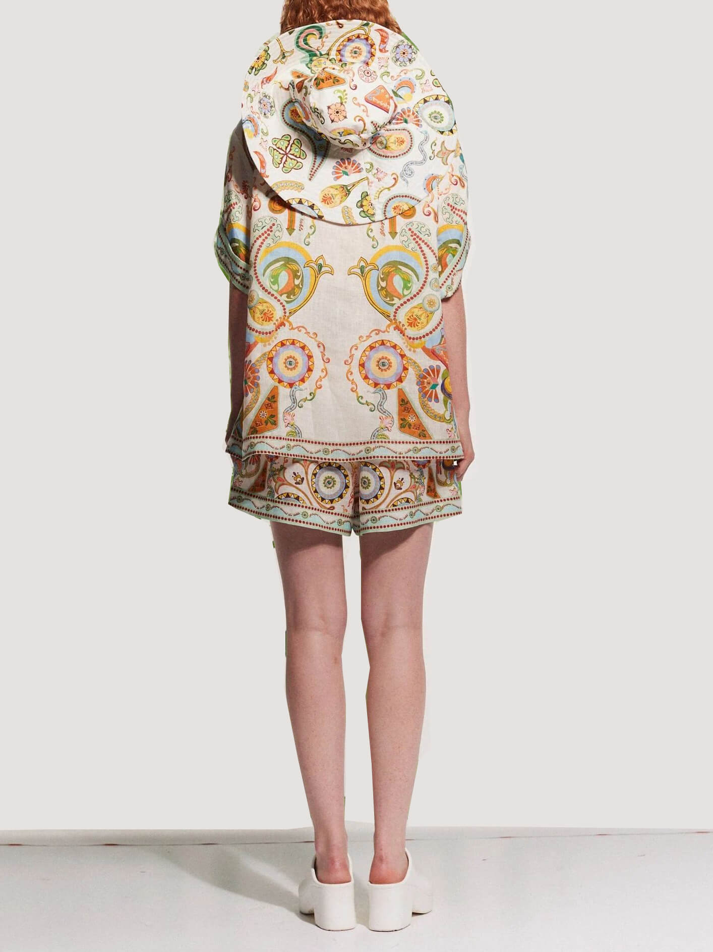 Unique Cashew Floral Print Loose Shorts Set