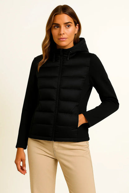 Women’s Lightweight Hybrid Down Jacket | Hooded | Streamlined Warmth