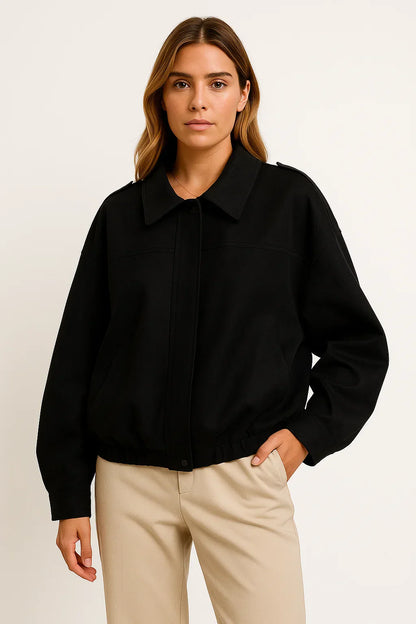 Atelier Faux Suede Bomber Jacket | Relaxed Fit | Zip Closure