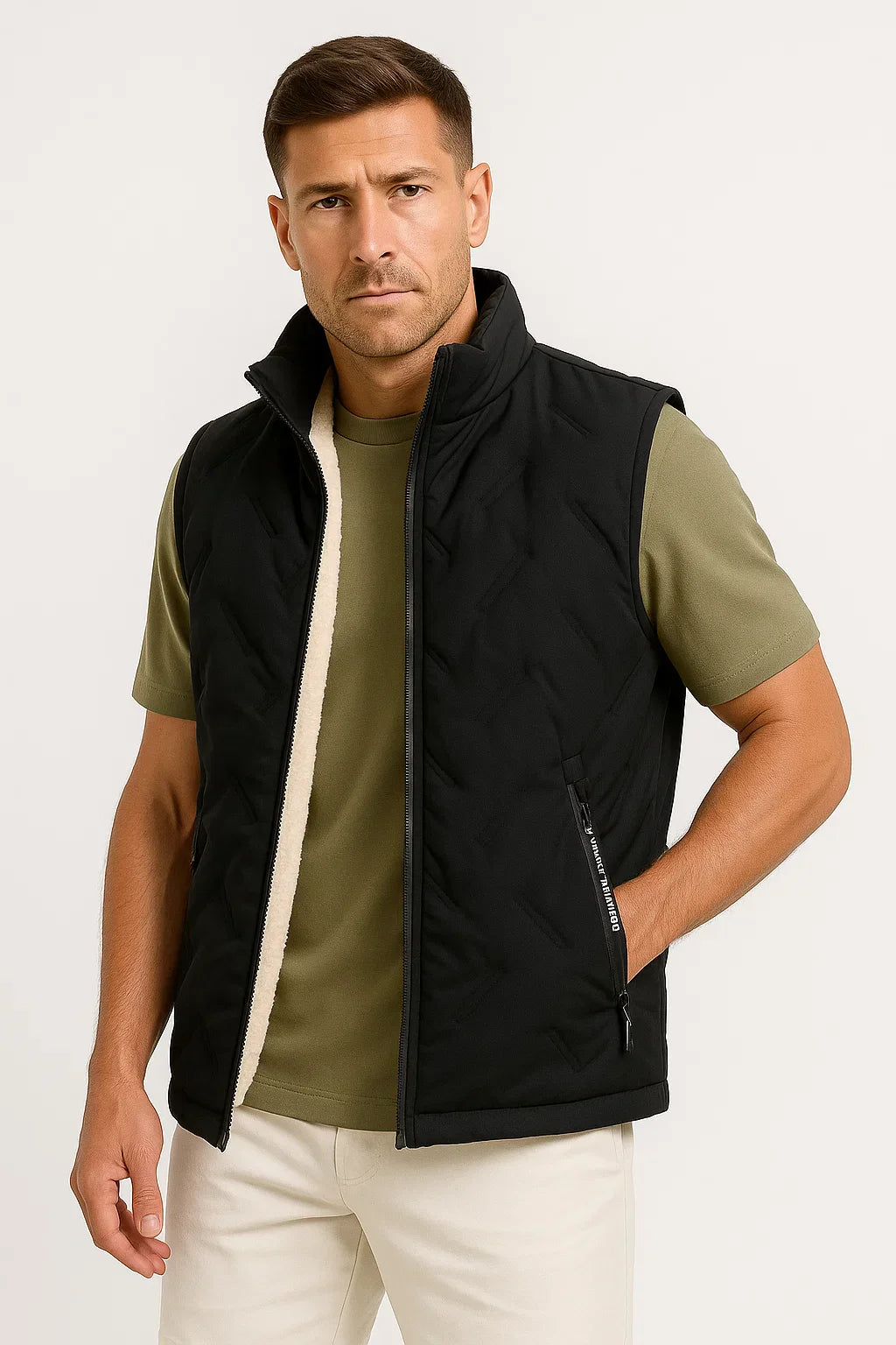 Men's Fleece-Lined Vest | Insulated Quilted Gilet | MONTAVIEL Maison