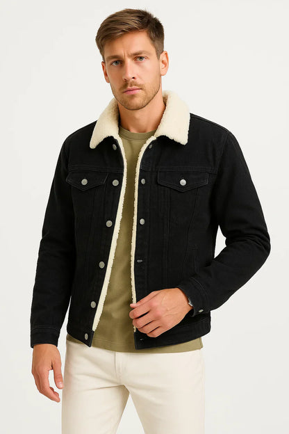 Men's Denim Jacket | Fleece Lined Winter Overshirt