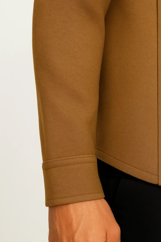 Men’s Wool-Blend Overshirt Jacket | Structured Casual | Water-Resistant Finish