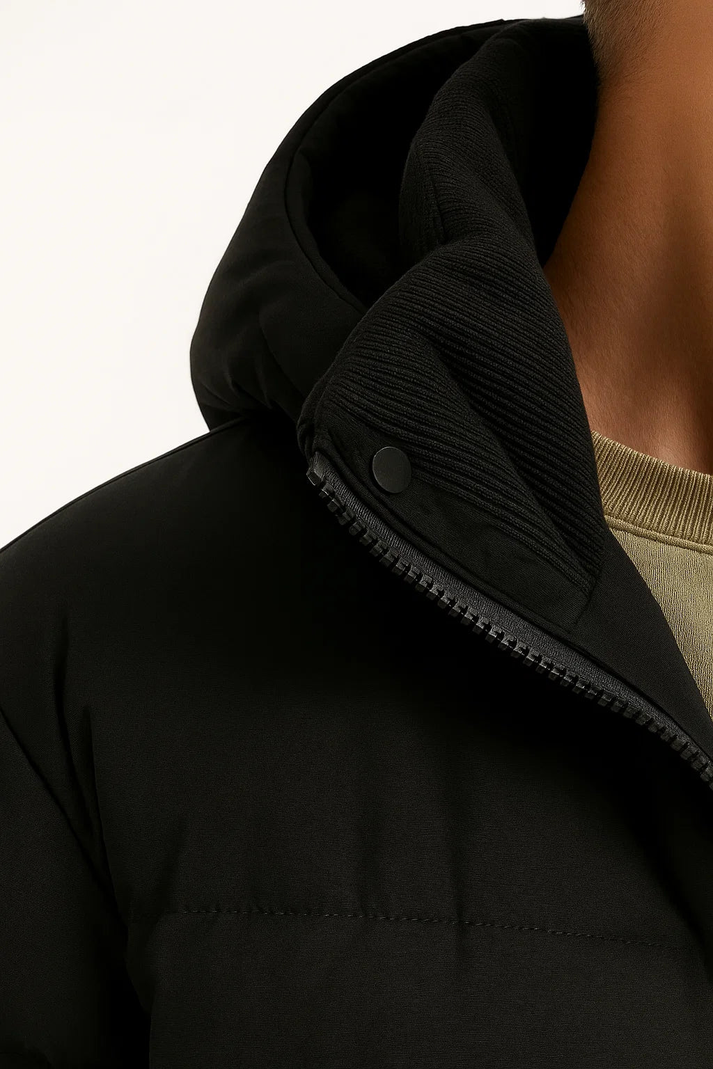 Men’s Hooded Puffer Jacket | Insulated Cotton Blend | Winter Warmth