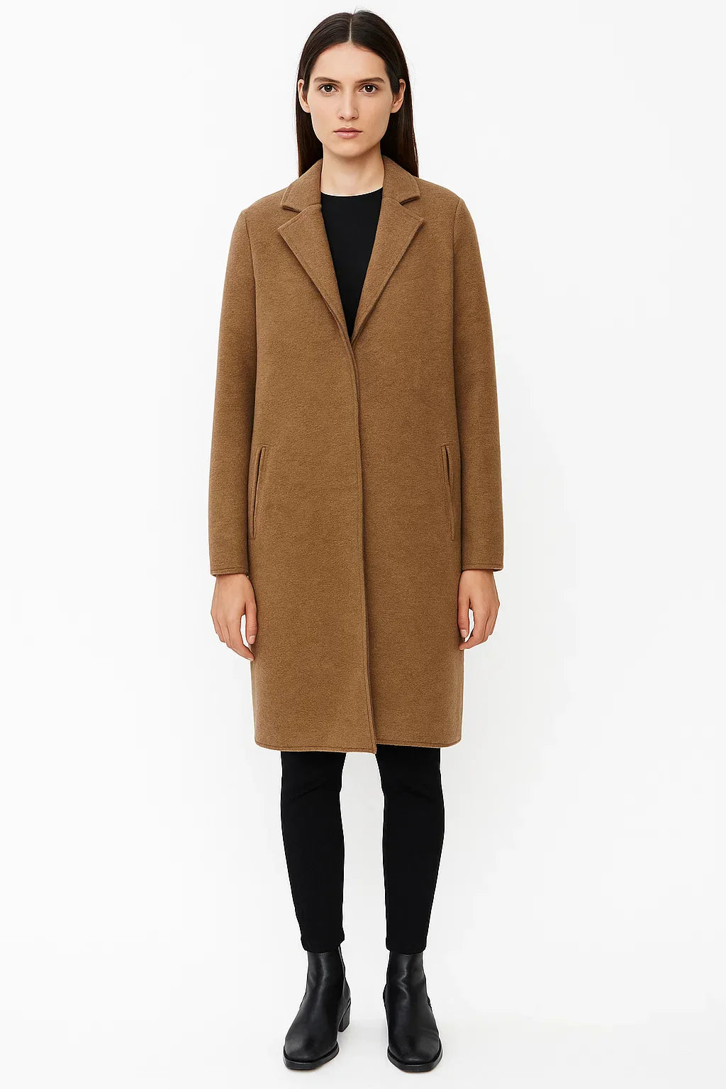 Longline Single-Breasted Overcoat | Structured Fit | Autumn Winter Layer