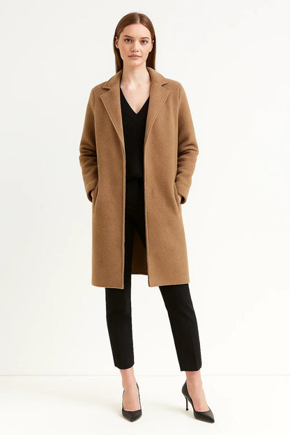 Longline Single-Breasted Overcoat | Structured Fit | Autumn Winter Layer
