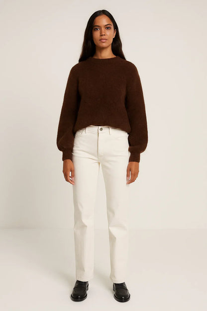 Wool Blend Crewneck Jumper | Soft Knit | Relaxed Fit