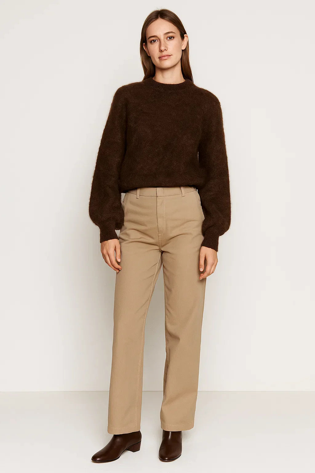 Wool Blend Crewneck Jumper | Soft Knit | Relaxed Fit