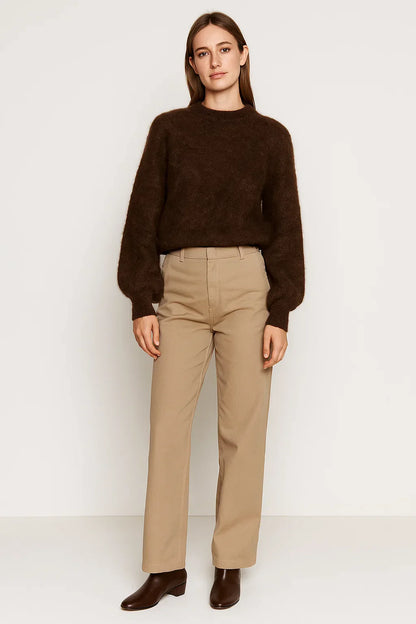 Wool Blend Crewneck Jumper | Soft Knit | Relaxed Fit