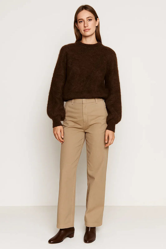 Wool Blend Crewneck Jumper | Soft Knit | Relaxed Fit