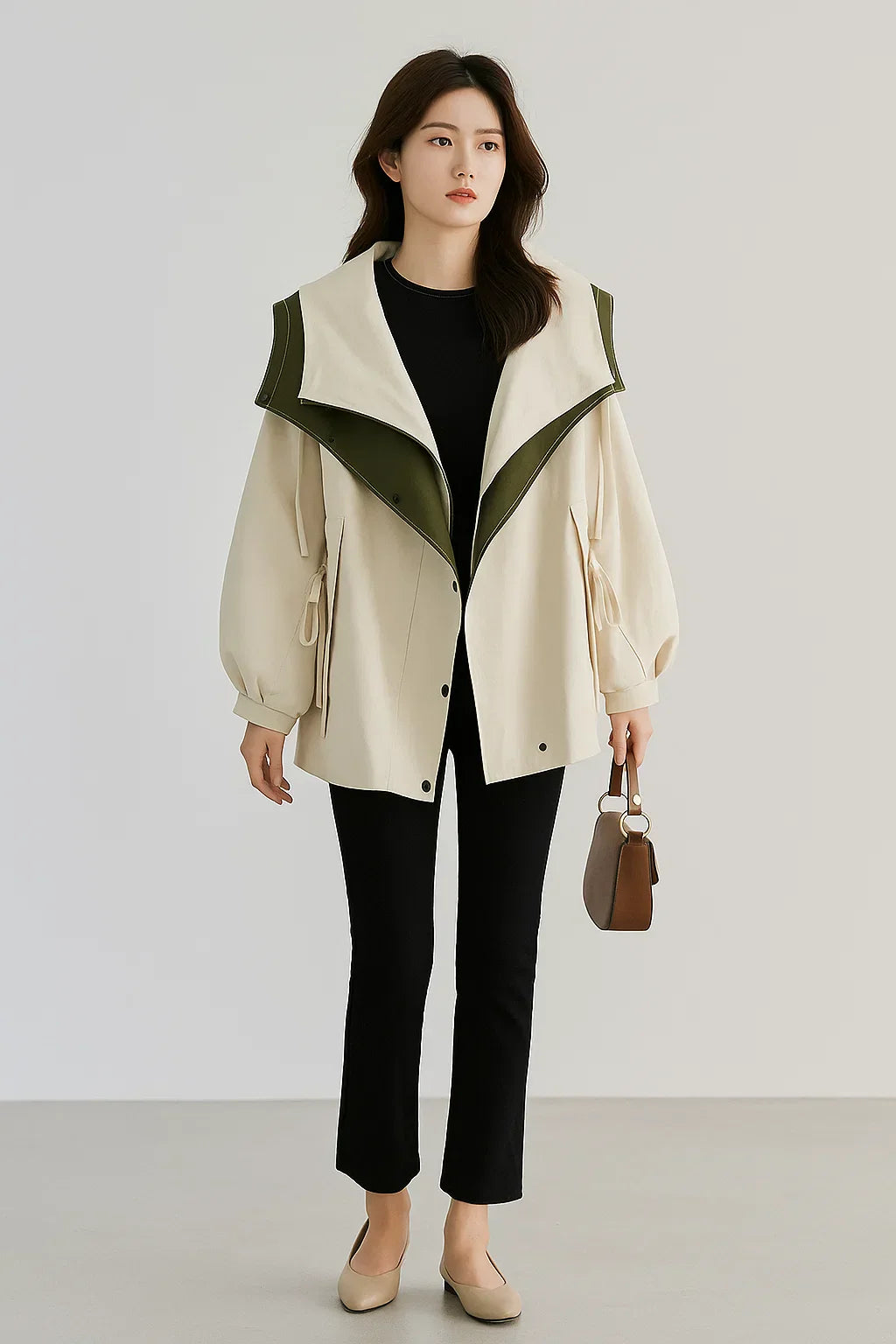 Voyage Two-Tone Oversized Jacket | Modern Contrast Design | Lightweight Layer