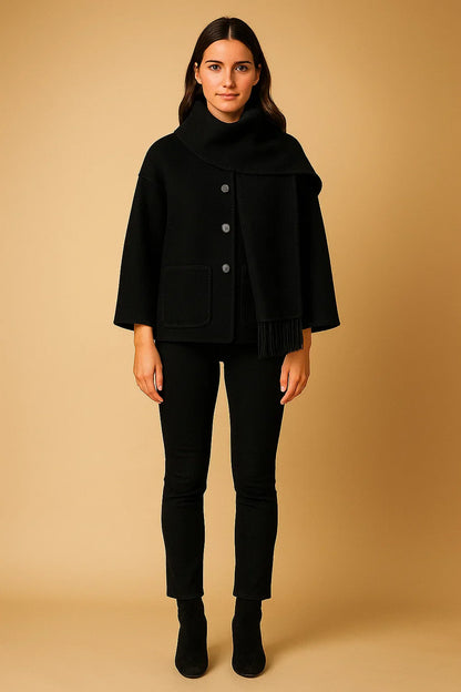 Maison Fringe Detail Coat | Relaxed Fit