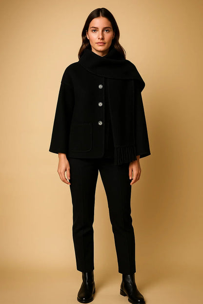 Maison Fringe Detail Coat | Relaxed Fit