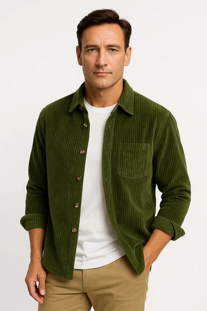 Men's Corduroy Overshirt | Button-Up Design | Relaxed Fit