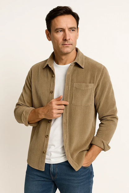 Men's Corduroy Overshirt | Button-Up Design | Relaxed Fit
