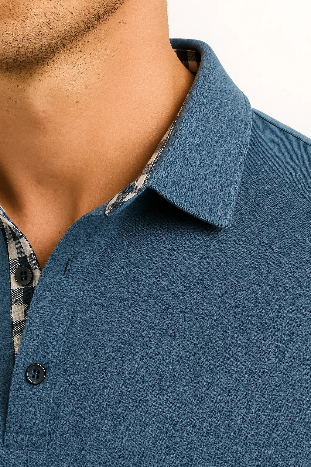 Men's Long Sleeve Polo Shirt | Knit Texture | Classic Regular Fit