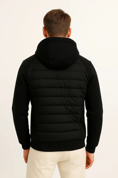 Men's Lightweight Down Hoodie | Quilted Spliced Design | Autumn-Winter