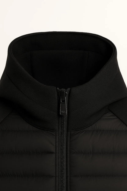 Men's Lightweight Down Hoodie | Quilted Spliced Design | Autumn-Winter