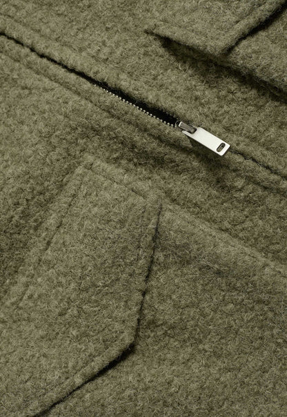 Cropped Textured Jacket | Zip Front | Utility Pockets | Modern Urban Style