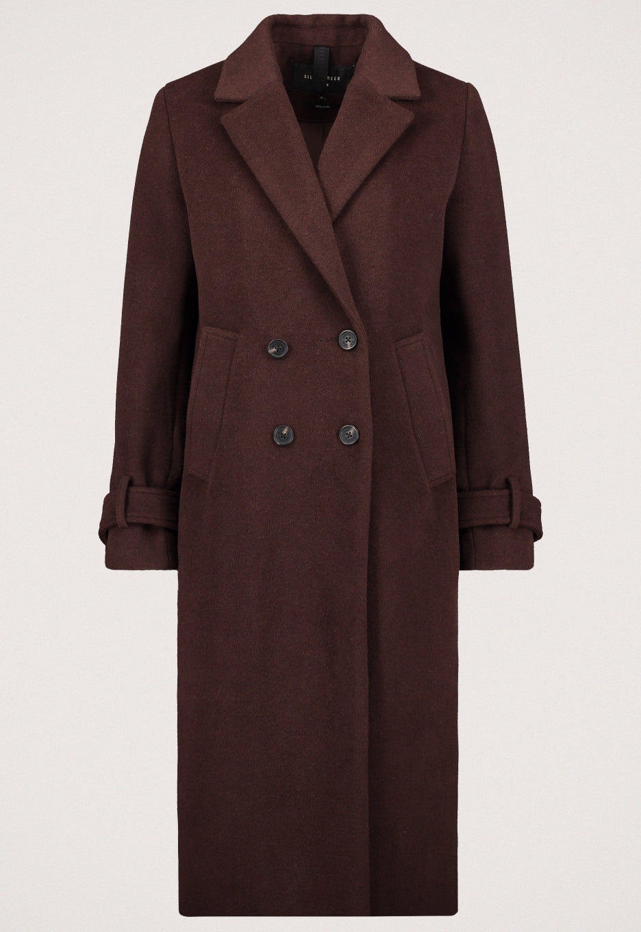 Maison Wool Blend Long Coat | Double-Breasted Classic Fit | Winter Elegance