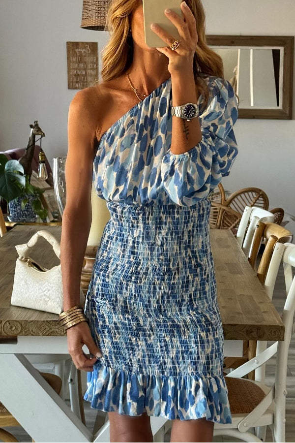 Vestido asimétrico combinado