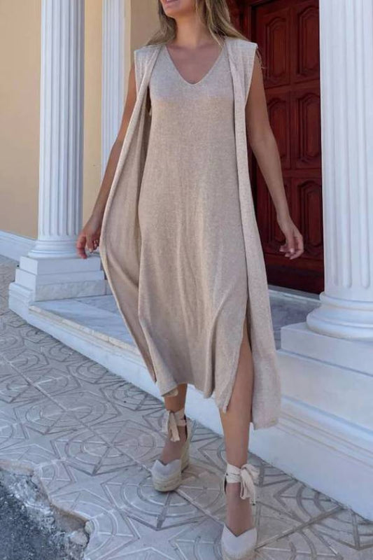 Fluid Silky Solid Color Vest