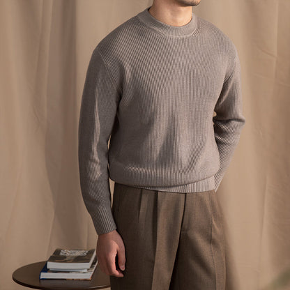 Maison Wool Blend Crewneck Sweater for Men