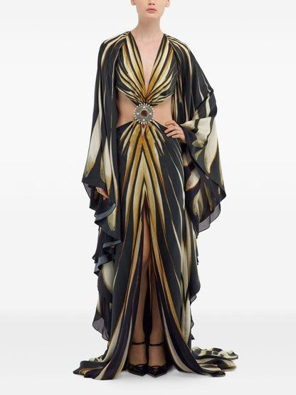 Cutout Printed Dress