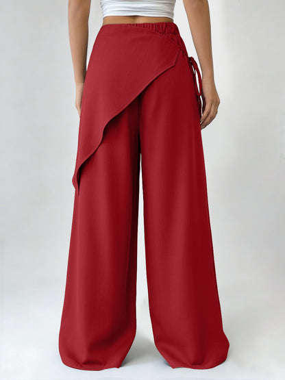 Daily Black Wrap Casual Pants