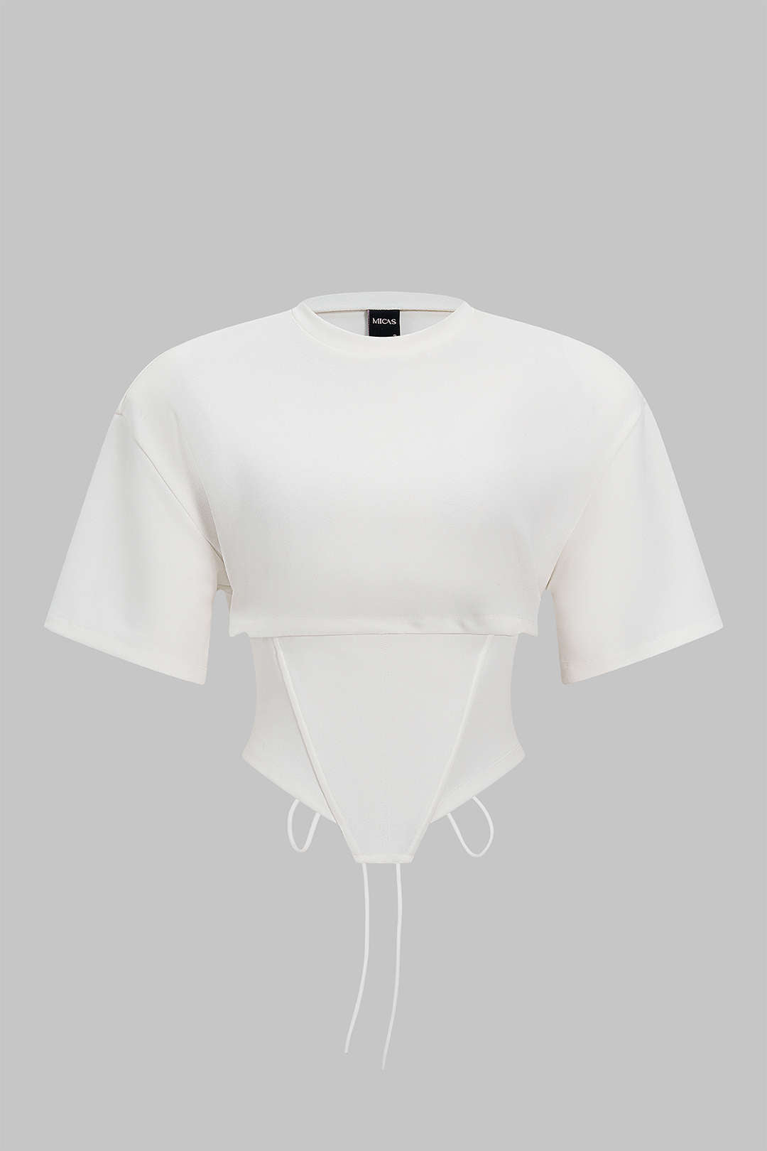 Corset Waist Short Sleeve T-Shirt