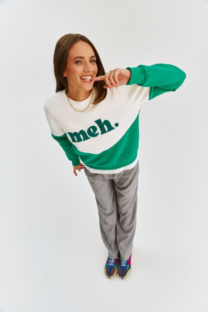 Maison Graphic Sweatshirt | Contrast Panel | Relaxed Fit