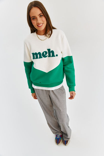 Maison Graphic Sweatshirt | Contrast Panel | Relaxed Fit