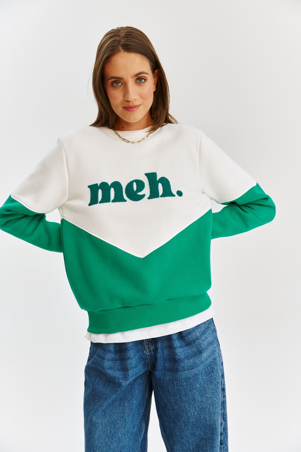 Maison Graphic Sweatshirt | Contrast Panel | Relaxed Fit