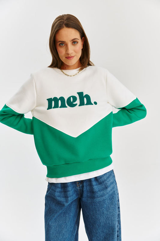 Maison Graphic Sweatshirt | Contrast Panel | Relaxed Fit