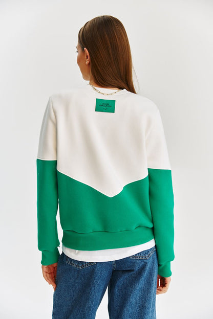 Maison Graphic Sweatshirt | Contrast Panel | Relaxed Fit