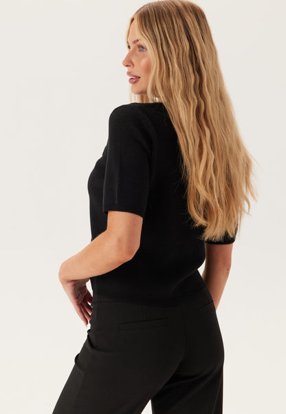 Short Sleeve Knit Cardigan | Gold Button Detail | Slim Fit