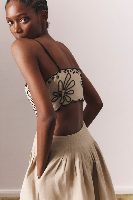 SUMMER PRINT STRAP MIDI DRESS