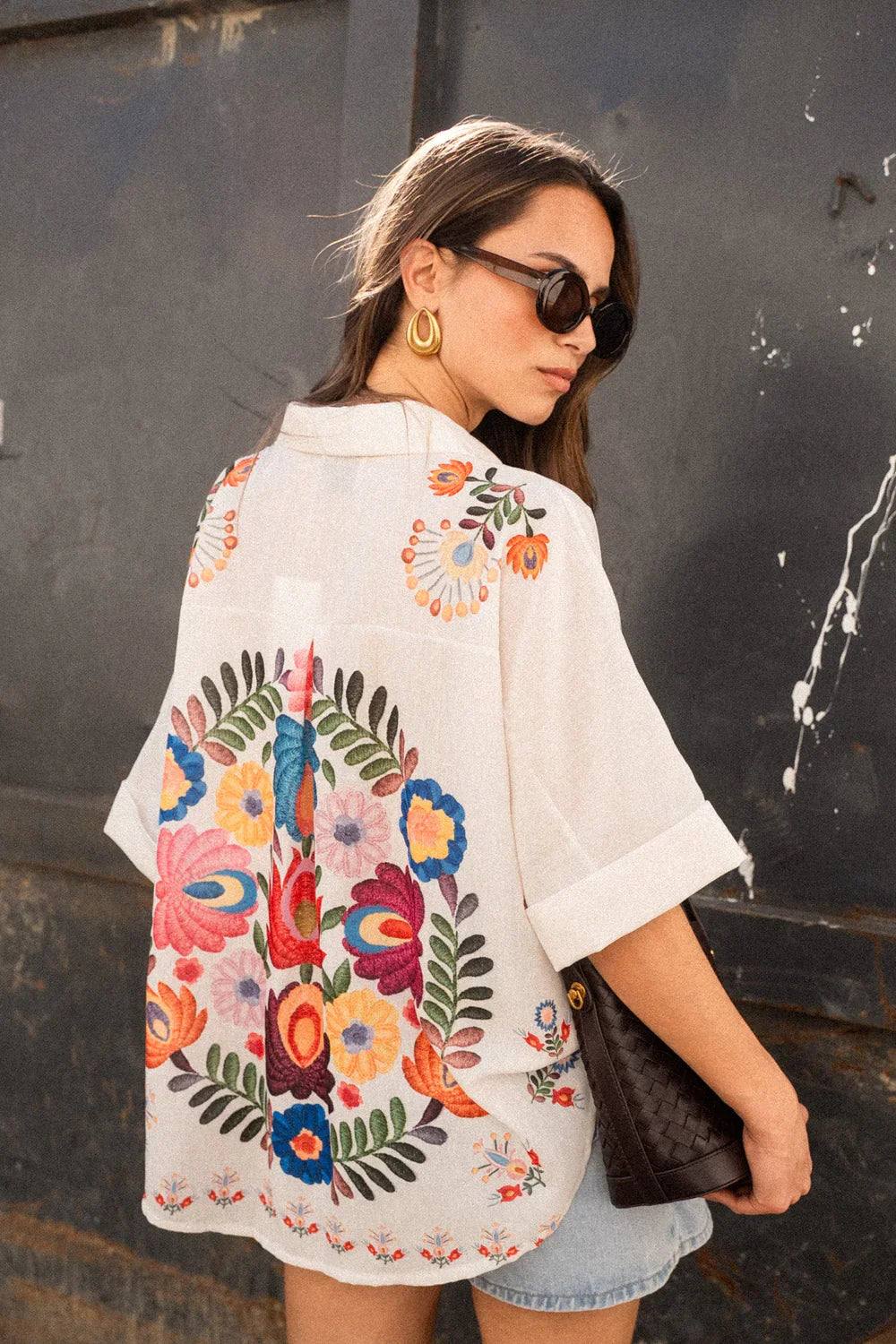 Carla Floral Print Short-Sleeved Shirt