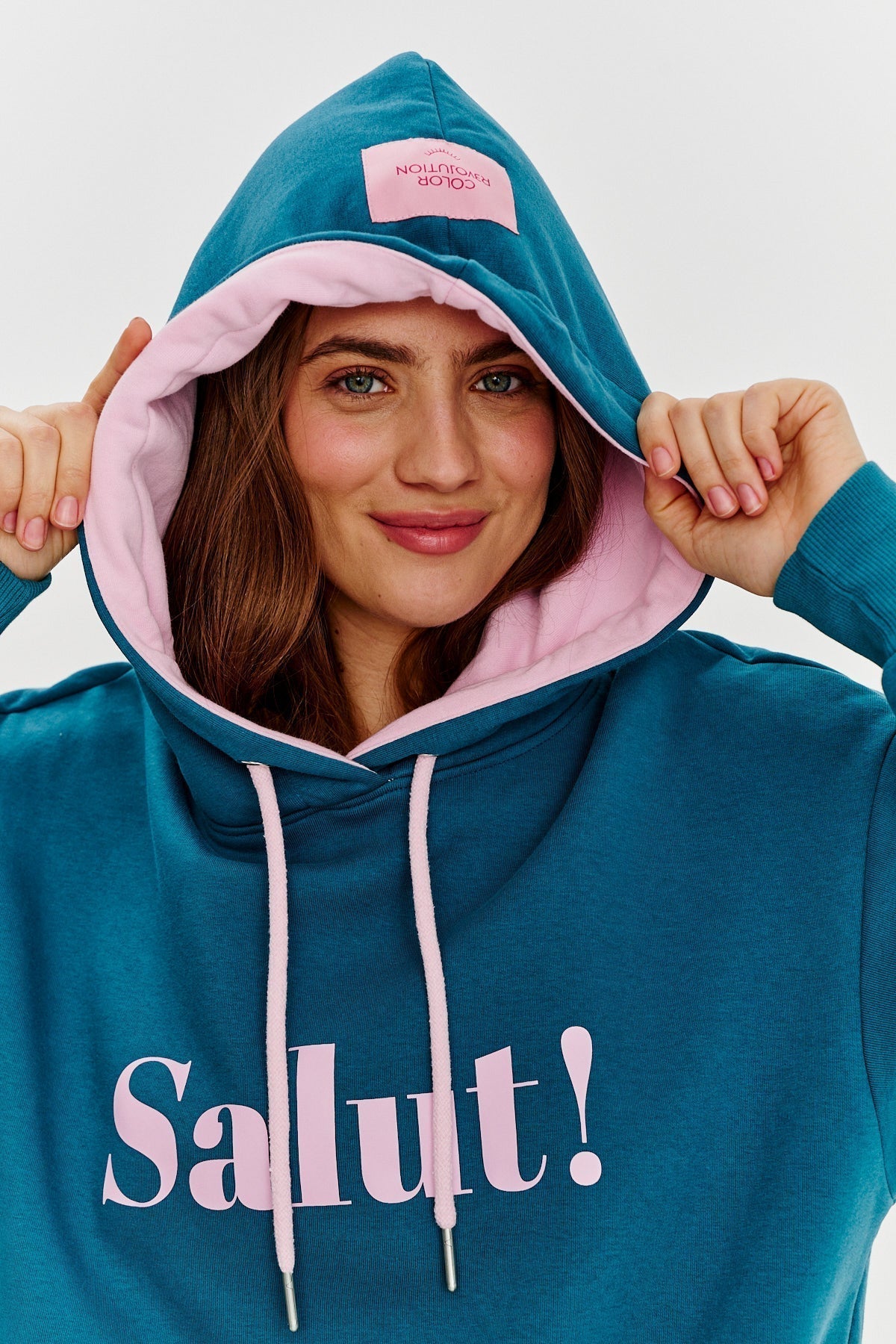 Maison “Salut!” Hoodie | Oversized Fit | Contrast Print