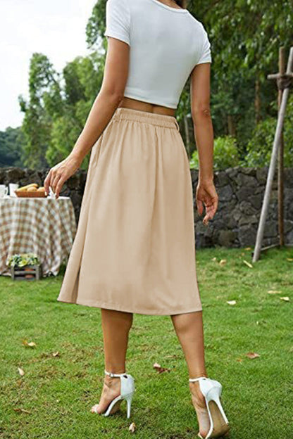 Falda informal con cintura en forma de botón, vestido de princesa, falda