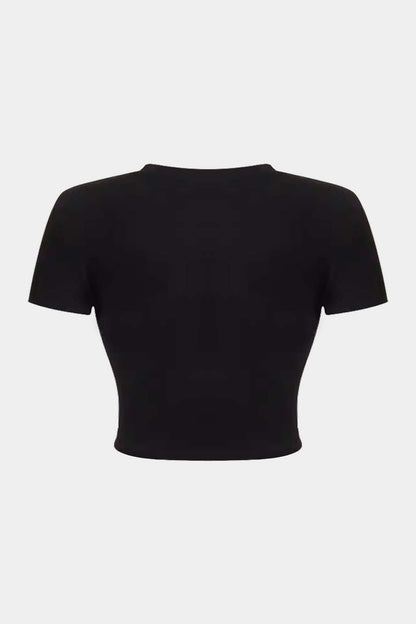 Corset Illusion Graphic Crop Top