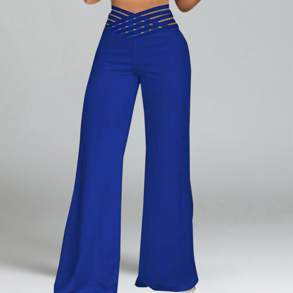 Casual Hollow High Waist Loose Wide Leg Pants