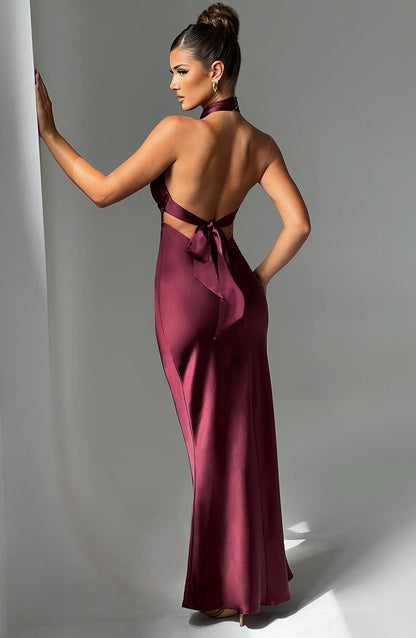Halter Backless Maxi Dress