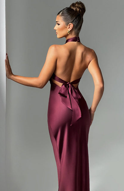 Halter Backless Maxi Dress